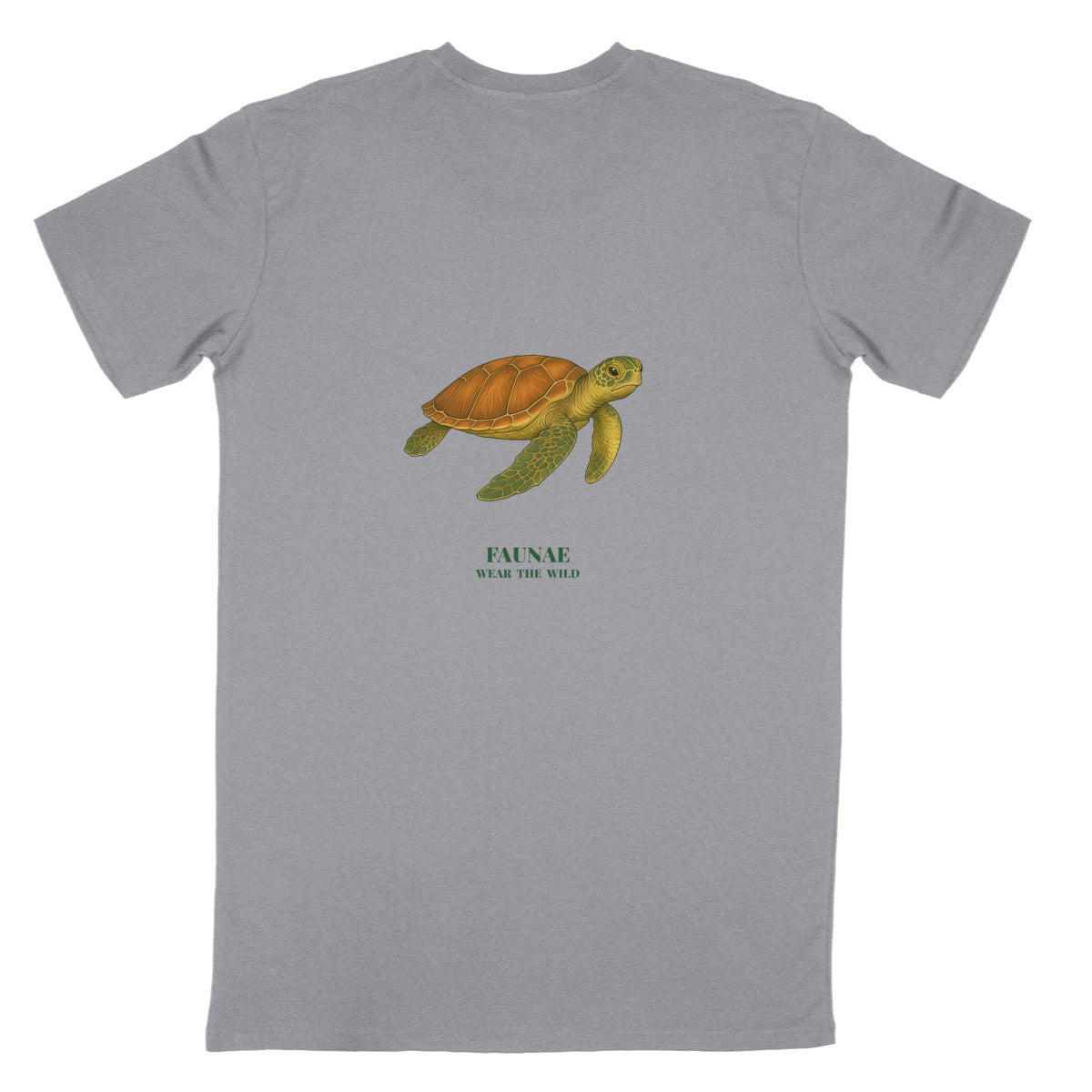 Ocean Sea Turtle Shirt - back_heathergrey