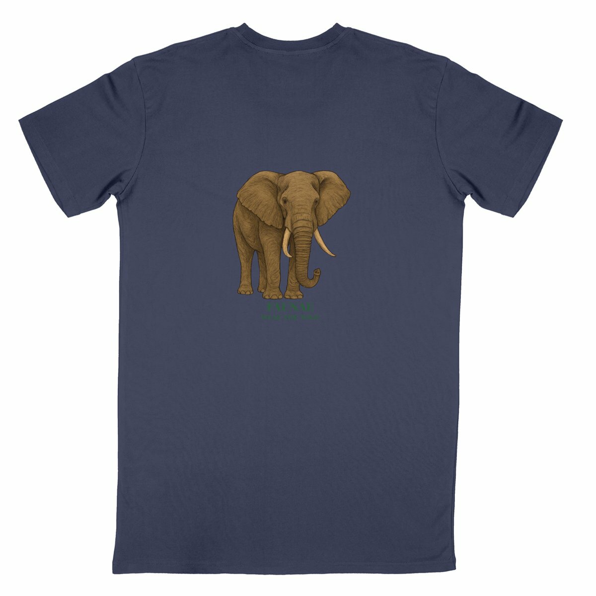 Jungle Elephant Shirt - back_navy